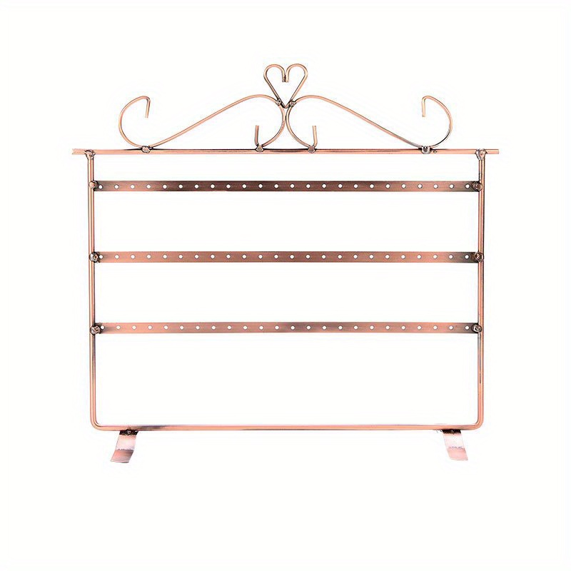 3 Tiers 72 Holes Earring Display Holder Metal Jewelry Storage Organizer